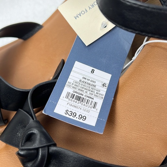 Universal threads, black platform, sandals, chunky heel - Picture 6 of 7